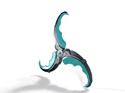 Futuristic Shuriken - Ninja Blade Weapon Low-poly 3D model