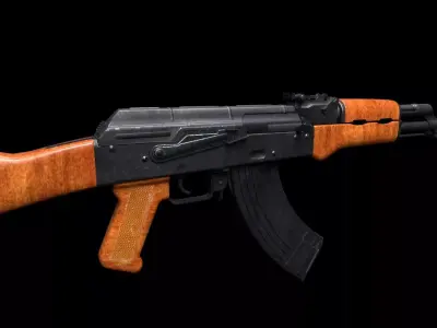 AK-74 AK-74N Kalashnikov Assault Rifle  Low-poly 3D model
