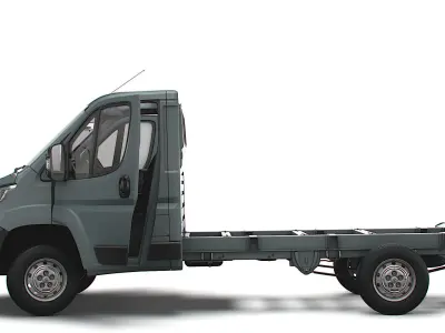 Peugeot Boxer Chassis Truck SCab 3450WB HQInterior 2023 3D model