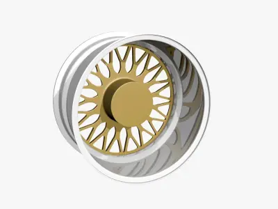Rim Model gold wheel 3D model