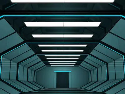 Sci Fi corridor 3D model 188