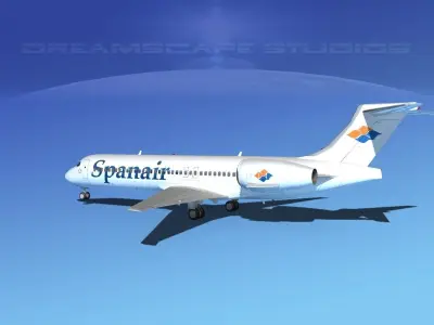 Boeing 717-200 Spanair 3D model