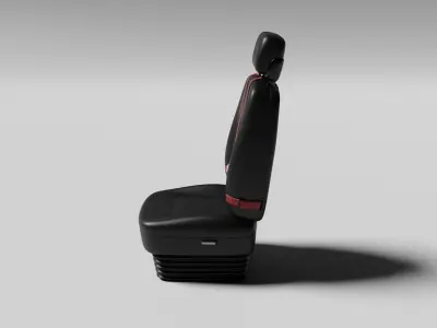 Aircraft pilot seat 3D model