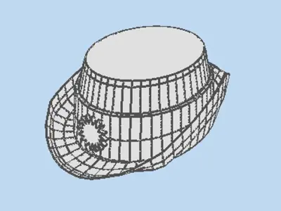 Hat - Peaked Woman 3D model