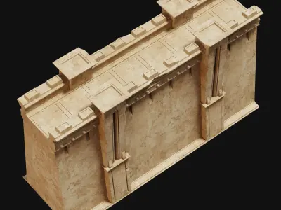 ANCIENT WALLS BUILDER DESERT SAND STONE OLD EGYPT AAA COLLECTION Low-poly 3D model