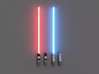 Magica Voxel Lightsaber Models 3D model