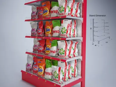 Mall Stand Set 03 3D model