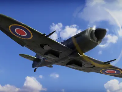 Supermarine Spitfire - Blender 3d Model 3D model