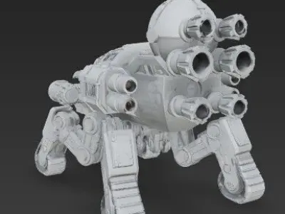 3D Printable Iron Spider Piercer Mechanized Tank 3D model