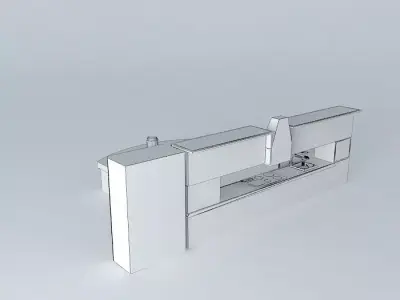 kitchen set style ELcom corp Free 3D model