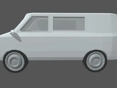 Low Poly Van 01 Low-poly 3D model