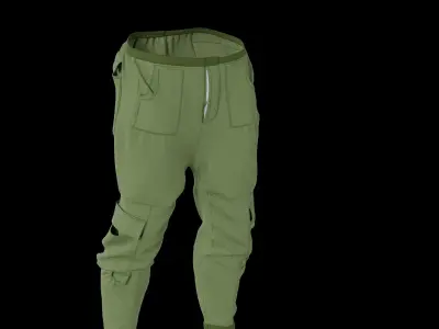 Cargo Pants Low-poly 3D model