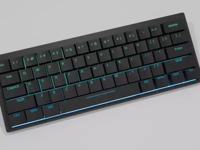 gaming keyboard GK61 Free 3D model