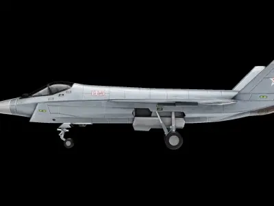 Sukhoi Su-75 Checkmate Russian Concept Strike Fighter Low-poly 3D model