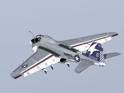 A-6 Intruder us navy fighter jet 3D model