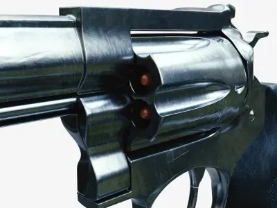 Revolver Handgun Low-poly 3D model