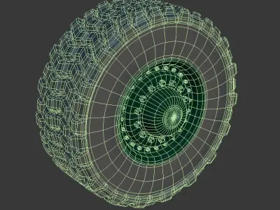 The wheel of the truck 3D model