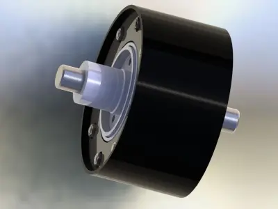 Clutch rotating metal wheel 3D model