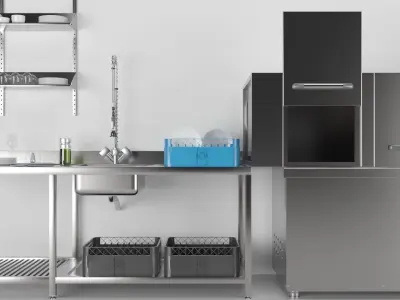 Dish Washer Industrial 3D model