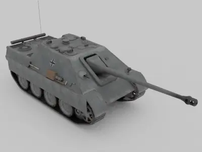 Jagdpanzer V Jagdpanther Tank Destroyer Low-poly 3D model