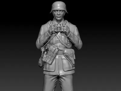 German officer 3D print model