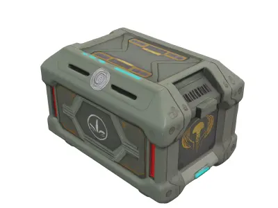 retro scifi ammo crate 3D model