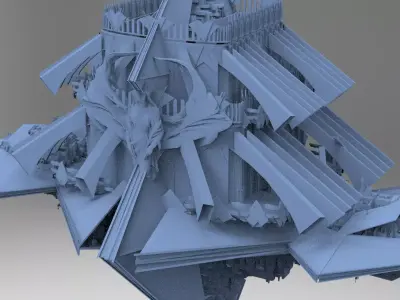 King Arthur Cathedral Floating monolith  3D model
