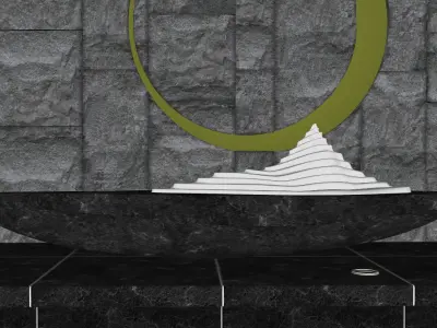 landscape wall-Chinese style-5 3D model