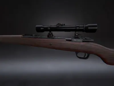 Modern AAA Game Ready PBR Long-range Rifles Pack  Low-poly 3D model