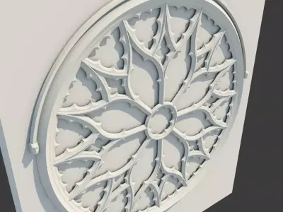 Medieval Gothic Window 04 3D model