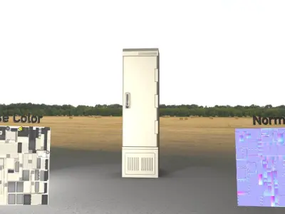 Electrical Distribution Cabinet 92 Low-poly 3D model