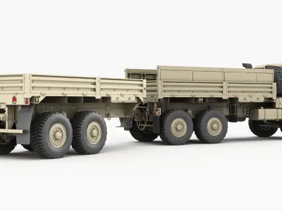 FMTV M1083+trailer M1095 3D model