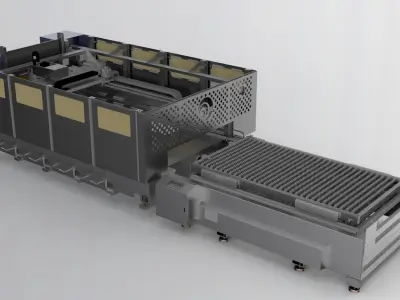 Large laser cutting machine 3D model