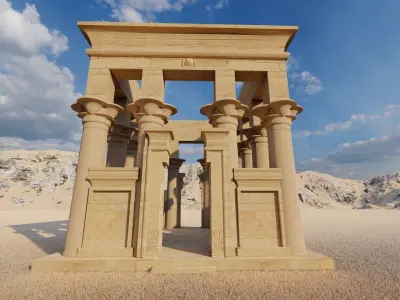 Zigurat ancient pyramid-Ziggurat Temple 3D model