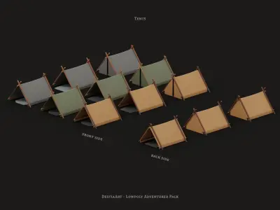 Lowpoly Adventurer Pack Low-poly 3D model