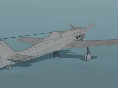 Focke-Wulf Fw 190 D-9 Low-poly 3D model