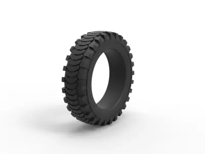 Military tire 13 Scale 1 to 25 3D print model