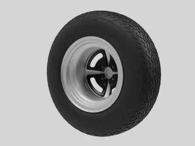 Opel Manta wheel Low-poly 3D model