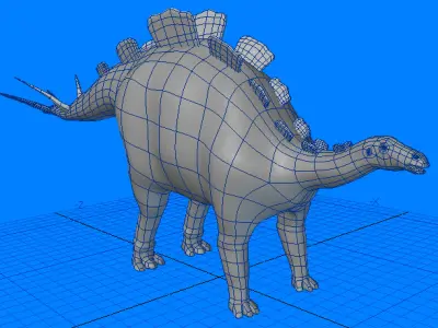 Wuerhosaurus Dinosaur 3D model