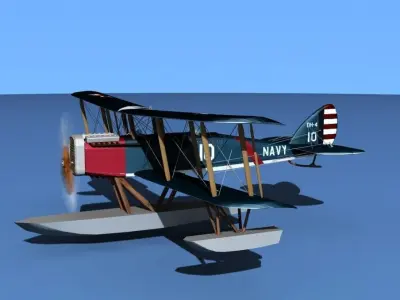 Airco DH-4 US Navy Seaplane 3D model