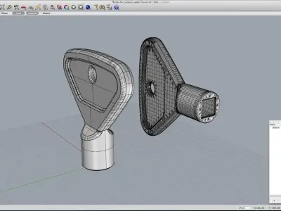 Key for outdoor water faucet Free 3D print model