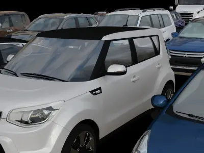 3DCARS NISSAN KIA MITSUBISHI MERCEDES BENZ RENAULT 3D model