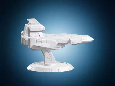 Futuristic Sci Fi Spaceship 3D print model