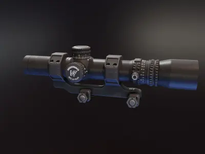  Nightforce NXS 25 10x24 Low-poly 3D model