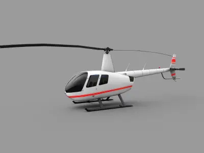 Robinson R44 Lowpoly Low-poly 3D model