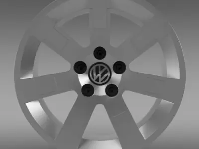 VW Polo Blue UK 2010 rim 3D model