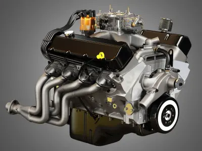427 Engine - V8 Muscle Car Engine 3D model