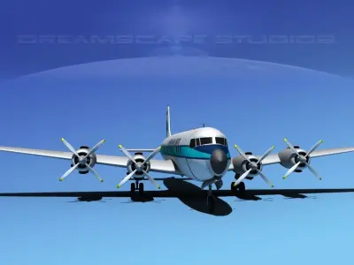 Douglas DC-7C Florida Charter 3D model