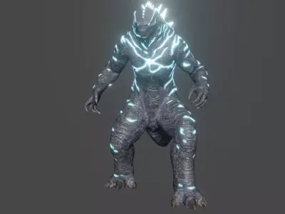 Godzilla Energized Low-poly 3D model