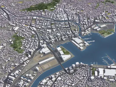 Nagasaki Low-poly 3D model